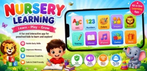 Nursery Learning: ABC & 123 official Google Play feature graphic